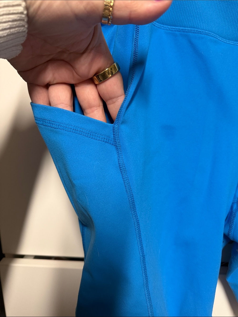 torrid Active Ribbed Waist Sky Blue Bike Shorts - Picture 3 of 5
